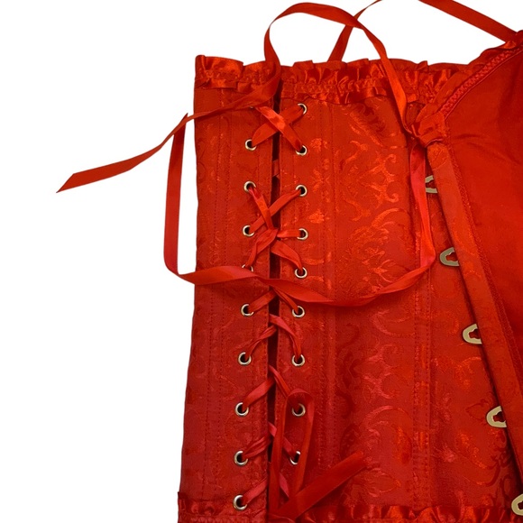 Red Bustier Corset Like New sz 2X - Picture 4 of 4